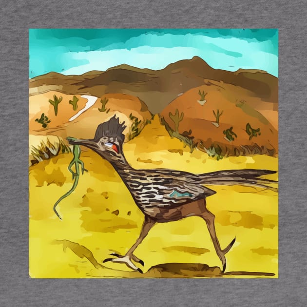 Road Runner and lizard by WelshDesigns